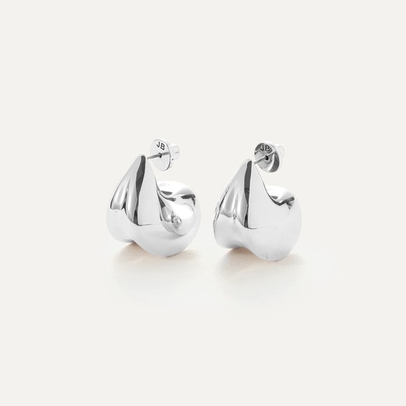 Jenny Bird Nouveaux Puff Earrings - Silver - Picture 1 of 9